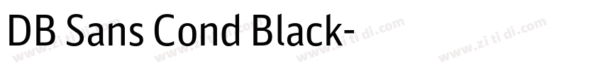 DB Sans Cond Black字体转换